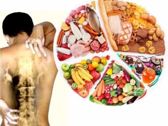 Régime alimentaire pour l'ostéochondrose
